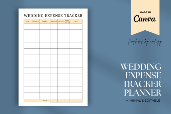 Download Free Wedding Expense Tracker | Editable - Premium Resources