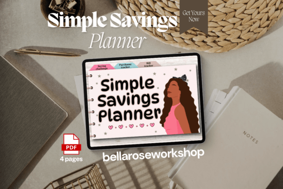 Download Simple Savings Planner, Digital Planner - Savings planner Collection