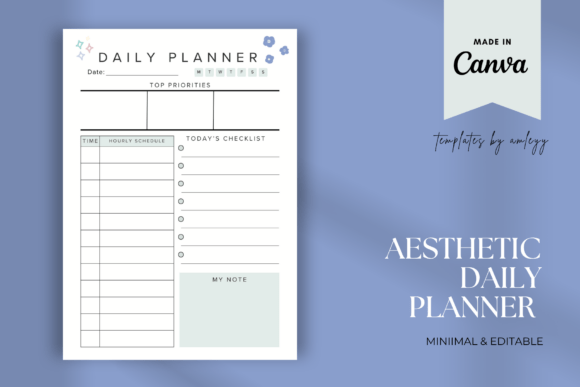 Download Simple Aesthetic Daily Planner Template - Simple aesthetic daily planner Collection