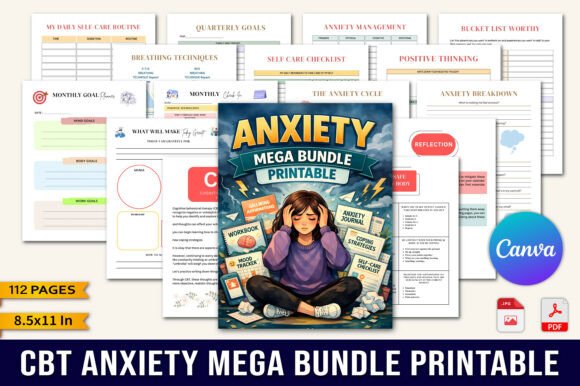 Download CBT Anxiety Mega Bundle Printable Plan - Premium Resources