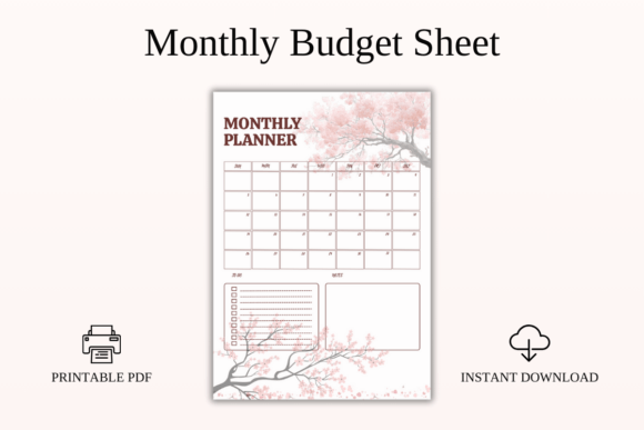 Download Aesthetic Monthly Budget Sheet Printable - Premium Resources