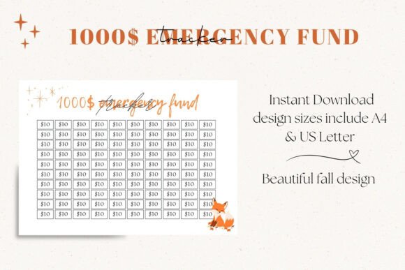 Download $1000Fall Emergency Fund Tracker - Fund tracker Collection
