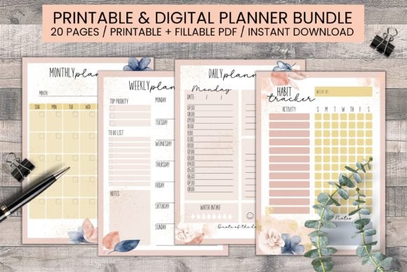 Download Printable Planner Bundle - Premium Bundle